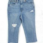 Madewell  Jeans Women Size 28P The Mom Jean Cropped Wide Leg Medium Wash Cotton Photo 0