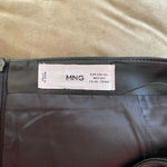 Mango MNG Skin effect faux leather wrap mini skirt XXL Wednesday goth Photo 3