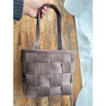 Harveys Seatbelt Bag Woven Mini Tote Double Handle Shoulder Purse Brown Photo 5