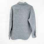 ZARA NEW Asymmetrical Hem Oversized Ribbed Shirt Jacket XS Grey Photo 2