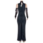 NBD Cecelia Metallic Mesh Gown, Black, Small Photo 8