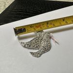 Dove Rhinestone  Bird Silver Tone Brooch Pin Signed Signed Paloma Blanca Mikaella Photo 3