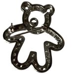 VALENTI Vintage Sterling silver Rhinestone Bear brooch RARE Photo 1