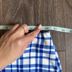 Diane Von Furstenberg  Tailored Pencil Skirt Blue & Ivory Roddick Check Size 6 Photo 6