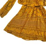 Show Me Your Mumu  Bess Off-Shoulder Lace Mini Dress Golden Size Small Women's Photo 3