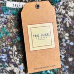 NWT Tru Luxe Jeans Floral Ruffle Trim Long Sleeve Top Medium Brown Photo 9