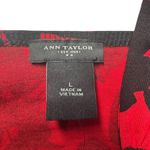 Ann Taylor  Sleeveless Scoop Neck Top Red Black Large Photo 5