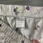 Oscar de la Renta Vintage  Pajama Set Purple Floral Button up Short Set Size XL Photo 7