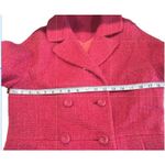 Vintage 1960s Pink Double Breasted Wool Woven Coat Women's XS/S Notch Collar Photo 10