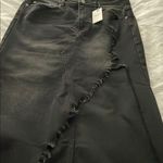 Forever 21 Distressed Jean Black Women's Skirt Photo 1