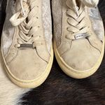 J/SLIDES Lacee Metallic Pony Sneaker Silver Size 6 Photo 6