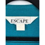 Women’s Howard Wolf Escape Size Large Dark Teal & Black Striped Long Sleeve Swea Blue Photo 2