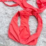 Wild Fable  Cross Front Halter Cutout One Piece Swimsuit Coral Pink Size‎ medium Photo 4