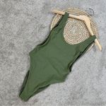 Aerie  Women’s Shine Birthday Super Scoop Cheekiest One Piece Swimsuit in Green S Photo 3