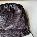 Vintage 90s Brown Genuine Leather Shoulder Bag Boho Festival Crossbody Purse Photo 6