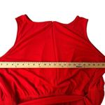 Lane Bryant Women's Sleeveless Midi Tie Waist Pleated Red Size 26/28 Dress Photo 7