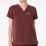 FIGS  Women's Catarina One Pocket Scrub Top in Walnut, Size Small Photo 0