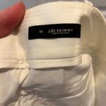 Loft Julie Skinny Pants Textured Jacquard White Cropped Women Size 14 Bridal Photo 7