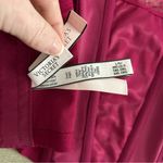 Victoria's Secret Victoria’s Secret Dream Angels Unlined Lace Up Velvet Corset Claret Red NWT L Photo 7