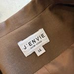 J'envie New York Made in USA Rose Embellished Single Button Blazer Size 14 Tan Photo 7