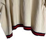 Tuckernuck Camden Ivory Striped V-Neck Soft Knit Poncho Cape Sweater One Size Photo 12