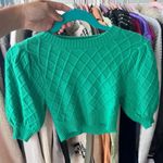 Olivaceous Puff Sleeve Sweater Photo 0
