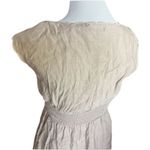 Mustard Seed Womens  Boutique Eyelet Laser Cut Top and Hem Tan Sleeveless Dress S Photo 2