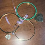 Juicy Couture Retro Love Myself Better than You Green White Gold Bangle Bracelet Photo 1