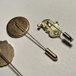 Lot Of 3 Holiday Gold Tone Lapel Stick Pin Santa Claus / Christmas Tree Photo 7