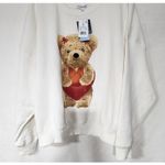 Bear hugging heart sweatshirt women's XL Grayson/threads Faded White Photo 1