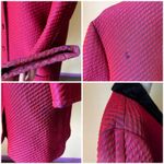 Givenchy Vintage  Boutiques Fuchsia Quilted Coat Velvet Collar Japan Sz 38‎ Photo 8