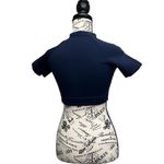 LIONESS  Stone Cold Crop Top Oxford Blue XXS Sporty Rashguard Surf Beach Photo 4