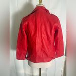 Red Faux Leather Moto Jacket – Tagged Kids 150cm Fits Women’s XS/S Photo 1