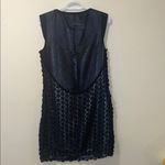 Reiss Womens  Bibi Black and Silver Fabric Appliqué Mini Dress Photo 7