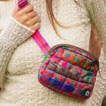 Natural Life  Everyday Puffy Fanny Pack Purple Pink NWT Photo 0