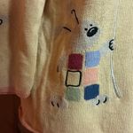 Vtg Y2K Easter Bunny Cardigan Yellow Size L Photo 6