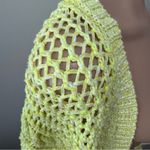 Anthropologie  Serenity Open Cardigan Knit Sweater Lime Yellow Green XS/S Photo 5