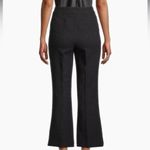 Milly NWT  Black Bouclé Flared Cropped‎ Ankle Dress Pants Size 8 Photo 2
