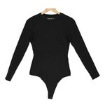 Abercrombie & Fitch Womens  Soft Collection Black Stretch Bodysuit Top Size Large Photo 0