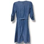 Banana Republic  women’s size 6 Chambray Denim Dress Belted Button Up 3/4 Sleeve Photo 6