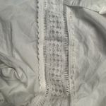 Anthropologie White Lace Trimmed V Neck Tunic Shirt Top Womens XL Photo 4