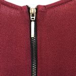 Topshop  burgundy 3/4 sleeve vneck zipper back blouse US size 12‎ Photo 7