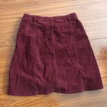 Mossimo Burgundy Corduroy Button Down Skirt Size 00 Photo 3