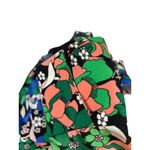 ZARA  Sateen‎ Double Tie Front 3/4 Sleeve Floral Bodysuit Size Medium Photo 2