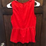 Madewell  ruby red sleeveless cinched shirt -small Photo 2