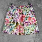 Loft Skirt Womens 2 White Pink Floral Flower A-line Bloomcore Colorful Preppy Photo 1