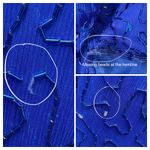 American Vintage VTG Y2K Beaded Dress Gown Sz 12 Blue Maxi Bodycon Glam Fairycore Evening Formal Photo 11