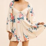 Free People Francesca Mini Dress - Floral Long Sleeve V-Neck Mini Dress Photo 1