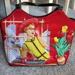 Bueno EUC tote bag. Canvas exterior with embellishments on one side Photo 0
