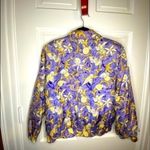 Vintage 100% Silk Outer Jogger Jacket Size Large Purple Photo 4